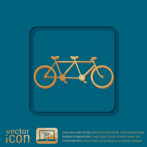 复古的自行车图标图片下载