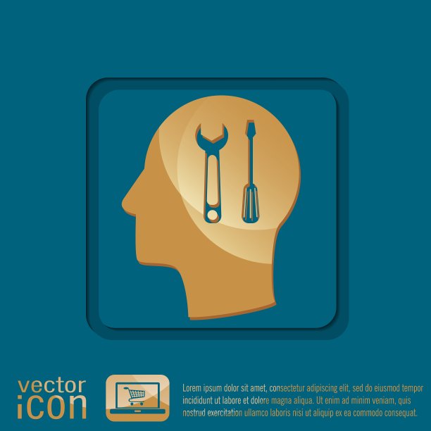 偶像头认为剪影人和他的思想图片下载