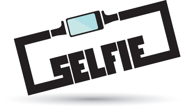 在智能手机上自拍照片的概念图标图片下载