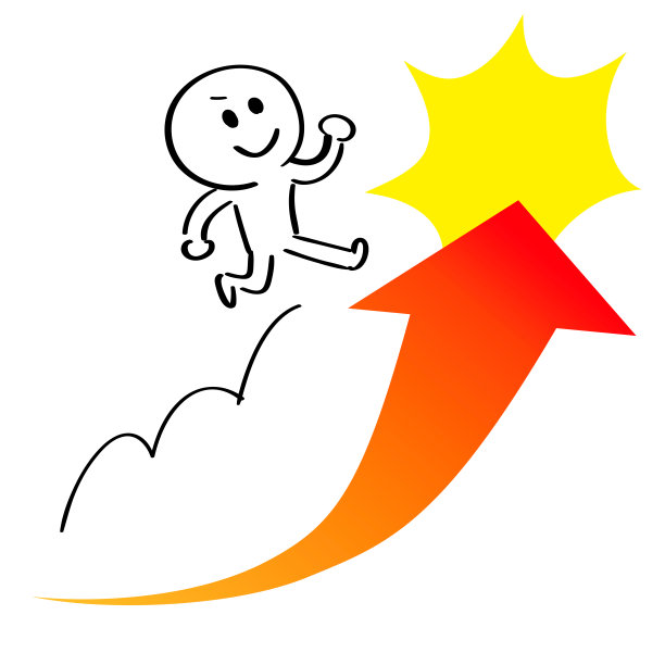 卡通人物和箭头图片下载