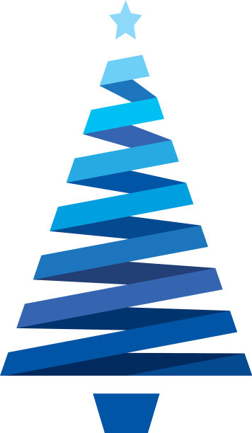 蓝色圣诞树图片下载