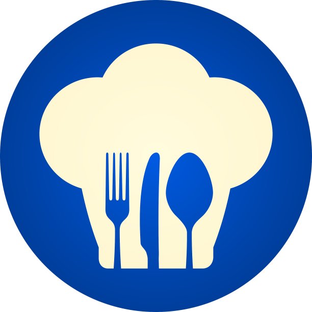 蓝色厨师帽象征图片下载