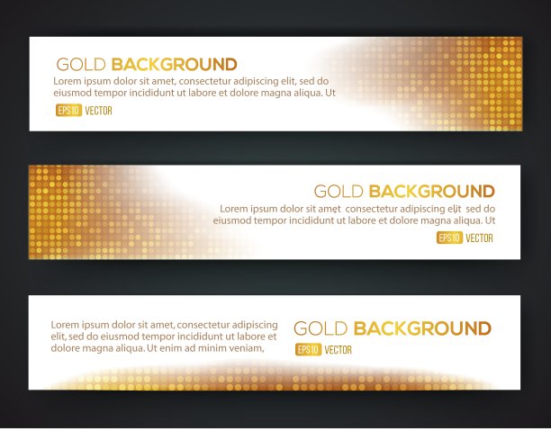 黄金销售横幅套装图片下载