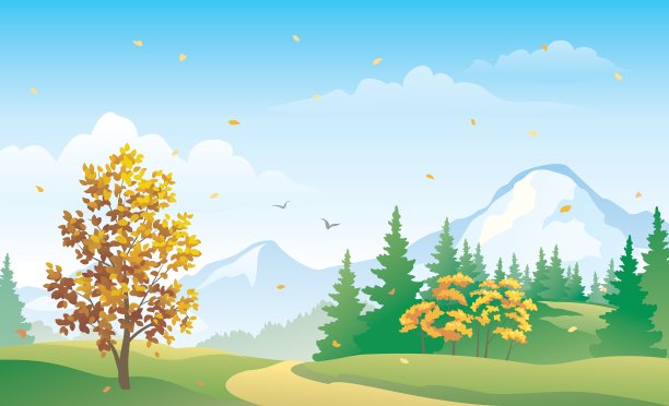 秋天的山林图片下载