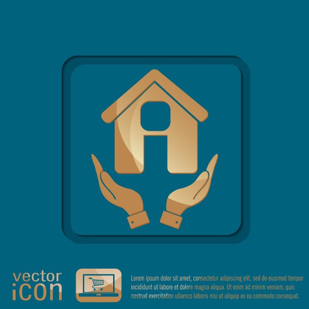 手里拿着一个House icon Home标志图片下载