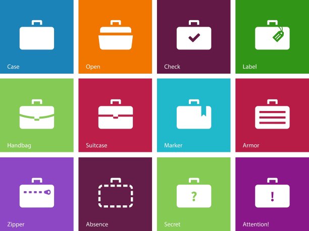 箱子图标旅行包和行李图片下载