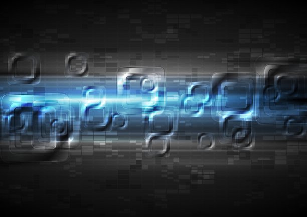 摘要辉光蓝色技术背景图片下载