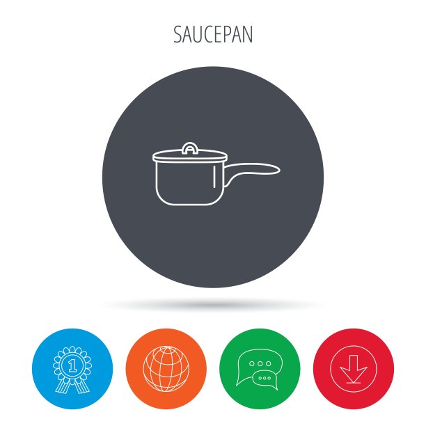 炖锅图标烹饪锅或平底锅标志图片下载
