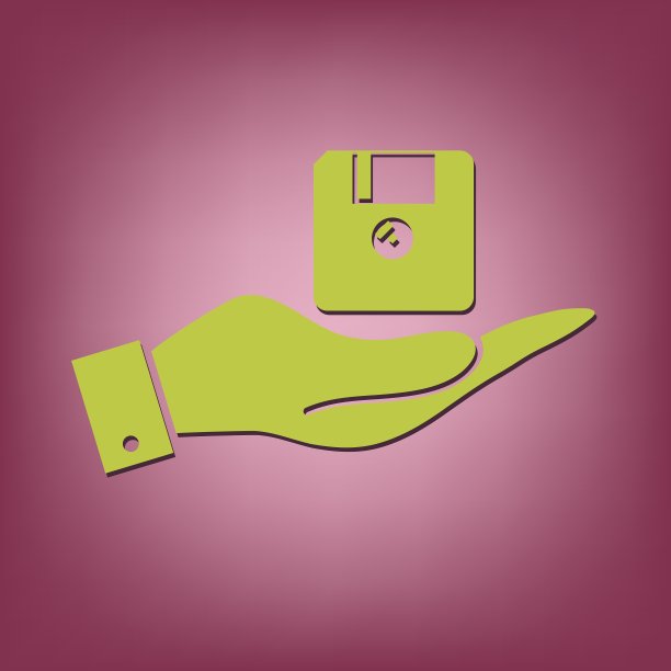 手里拿着一个存储符号的软盘图片下载