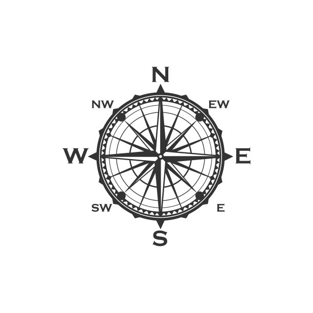 古老的罗盘符号和标志图片下载