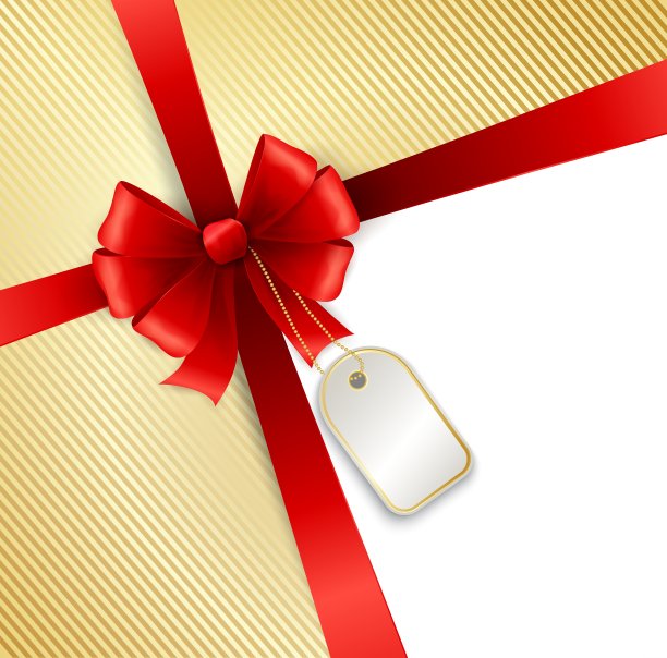 优雅的红丝带和蝴蝶结孤立在白色上图片下载