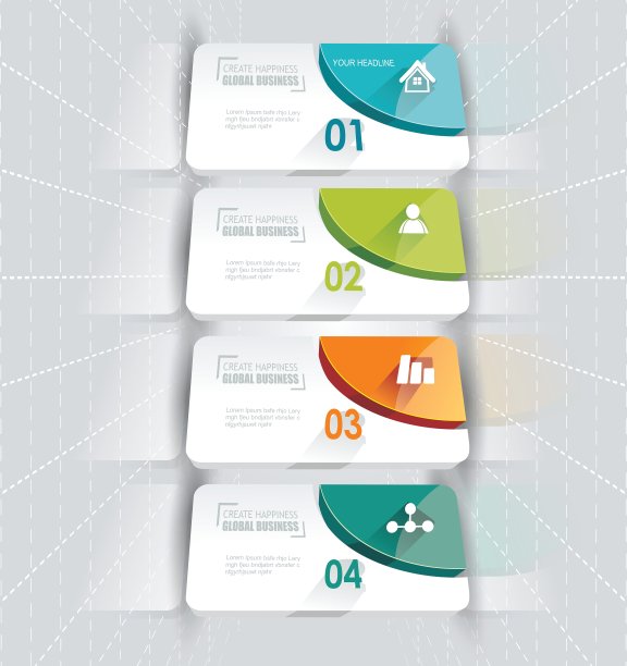 现代选项横幅可以用于工作流图片下载