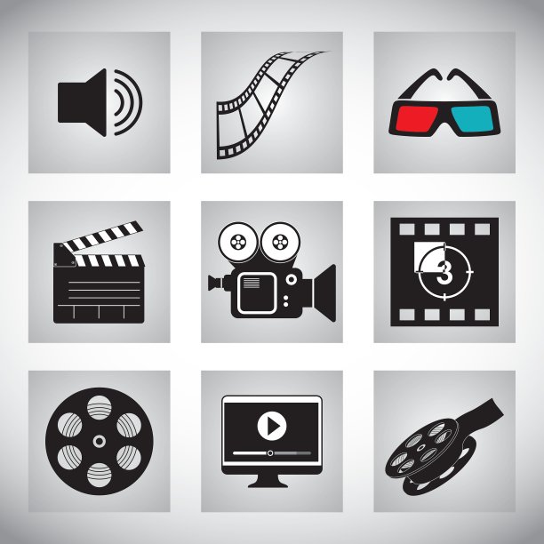 电影概念平面图片下载