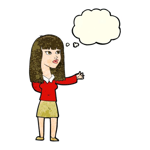 卡通女人用手势表示某种东西图片下载