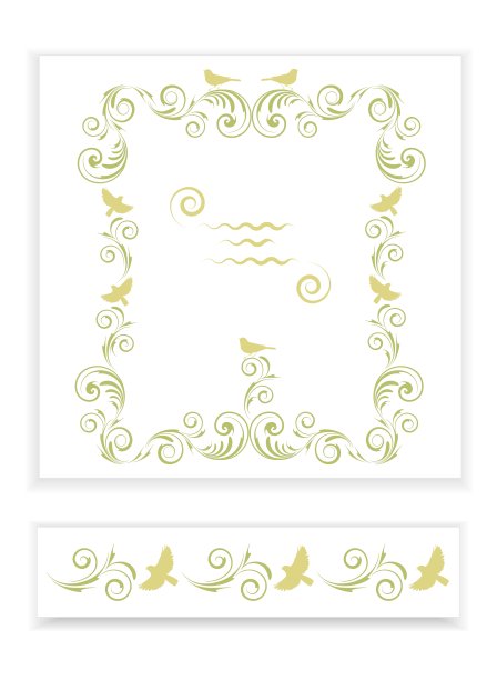 框架装饰和鸟类图片下载