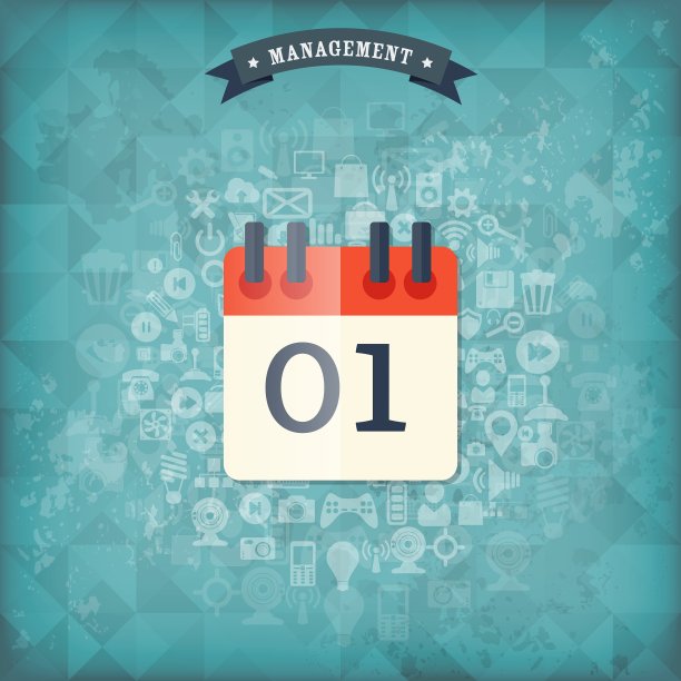 平面日历图标管理概念与web图片下载