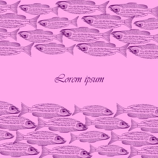 背景与鱼在粉红色的调色板图片下载