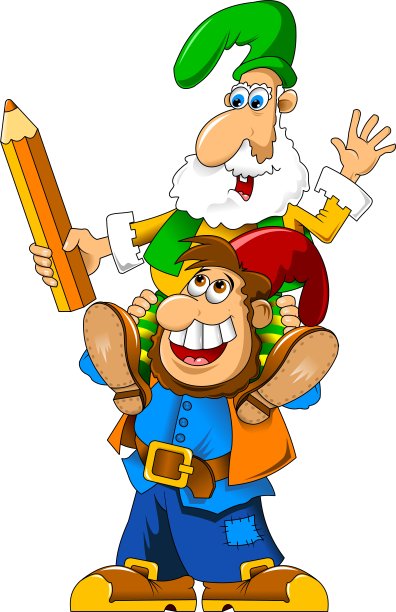 Gnome在肩膀上图片下载