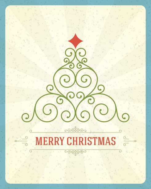 圣诞树从繁华的书法图片下载