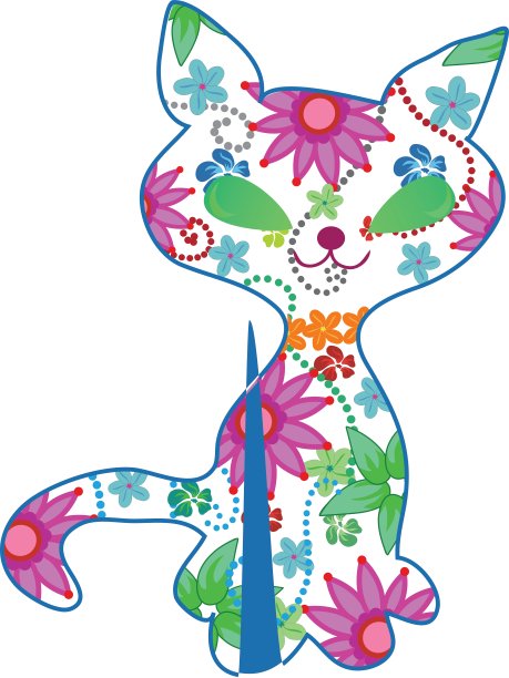 花猫插图图片下载