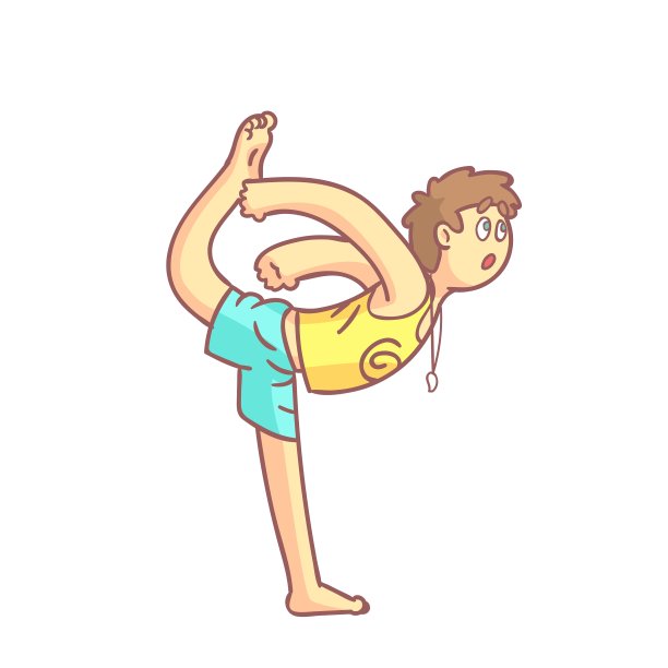 男人在平衡站立瑜伽姿势图片下载