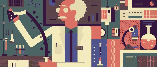 有实验室背景的科学家图片下载