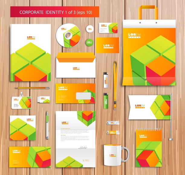 具有艺术性的企业身份模版图片下载