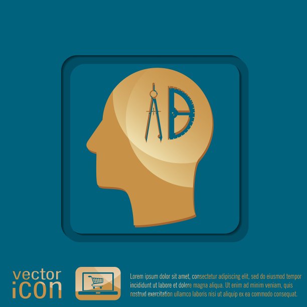 偶像头认为剪影人和他的思想图片下载