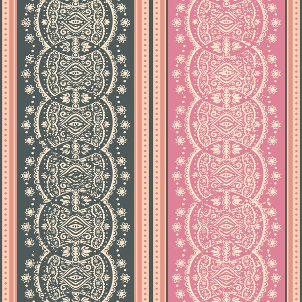 美丽的印度花无缝装饰民族图片下载