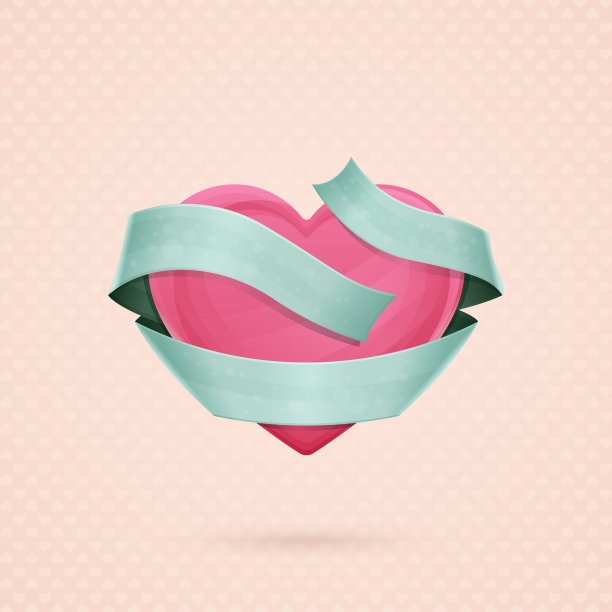 心形丝带一号图片下载