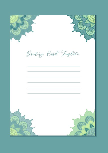 曼荼罗复古模板卡图片下载