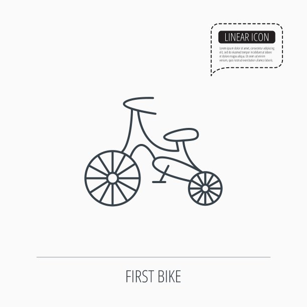 自行车图标儿童跑步自行车标志图片下载