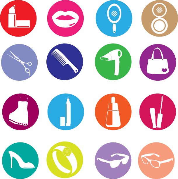 化妆品和美容图标图片下载