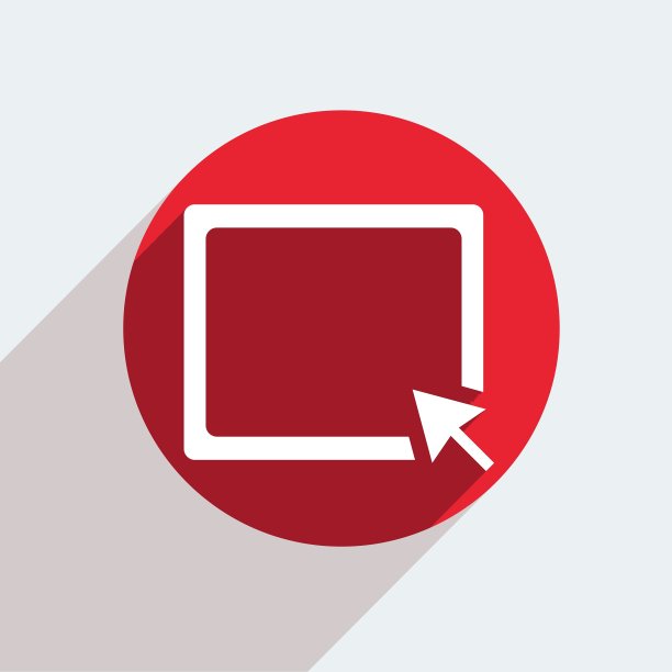 红色圆圈图标在灰色背景Eps10图片下载