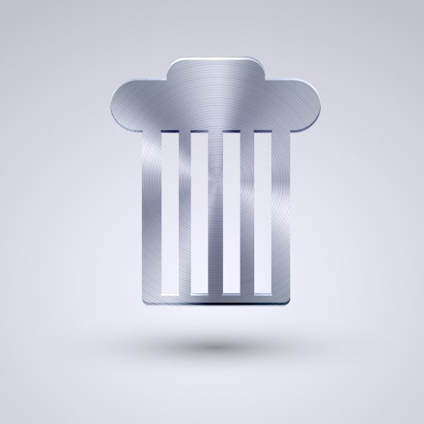 全金属图标在蓝色背景Eps10图片下载