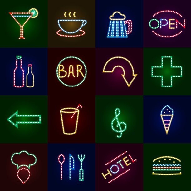 Led灯图标集图片下载