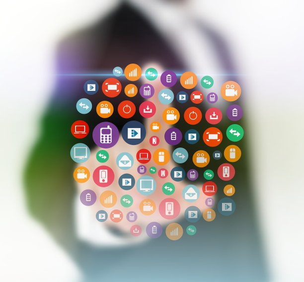 人类触摸未来的抽象概念照片图片下载