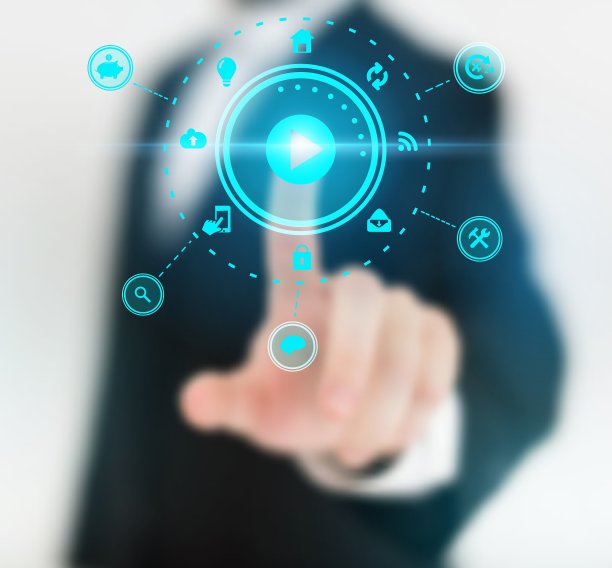 人类触摸未来的抽象概念照片图片下载