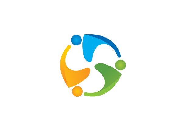 团队合作人圈标志图片下载