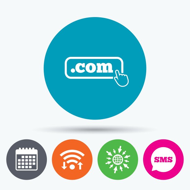 域名COM标志图标顶级互联网域名图片下载