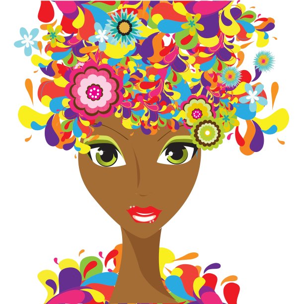 色彩斑斓的女士图片下载