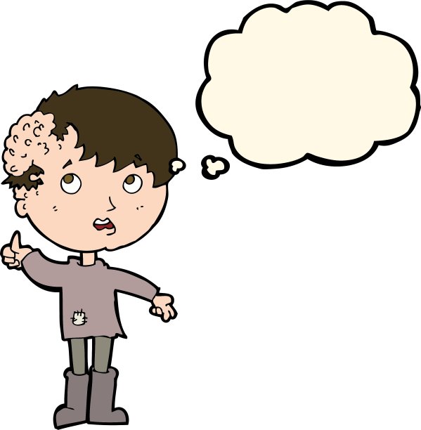 有头脑有思想的卡通男孩图片下载