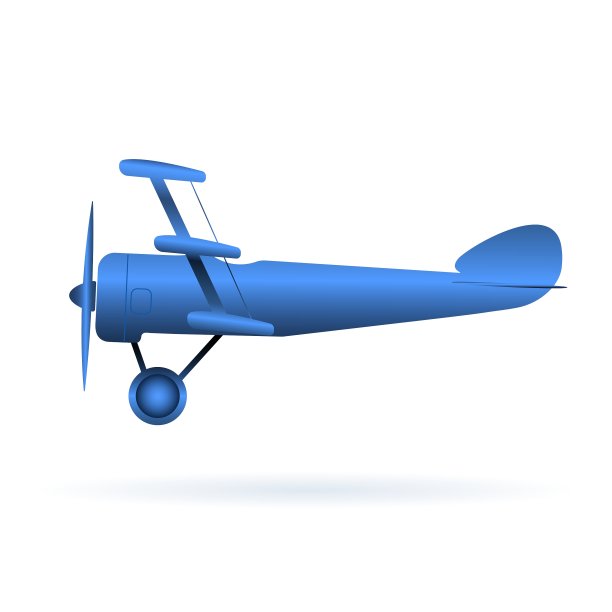 蓝色玩具飞机在白色之上图片下载
