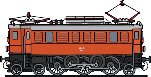 旧桔型电力机车图片下载
