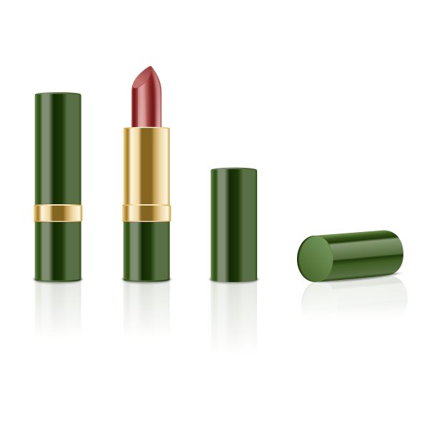 红色唇膏孤立在白色背景上图片下载