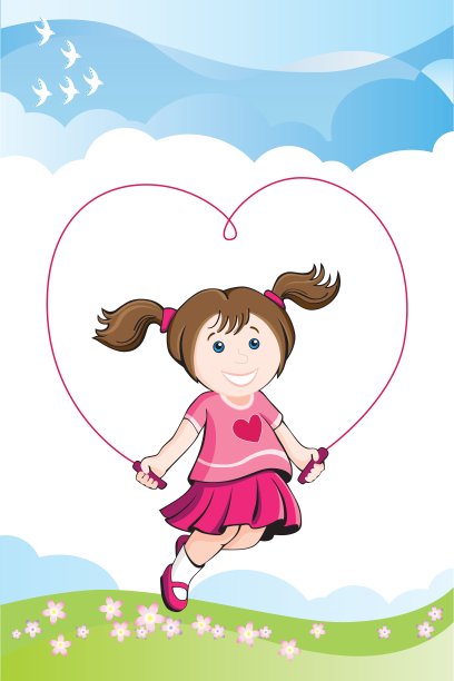 爱中跳跃的女孩图片下载
