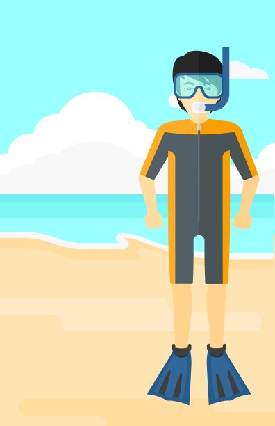 带游泳器材的人图片下载