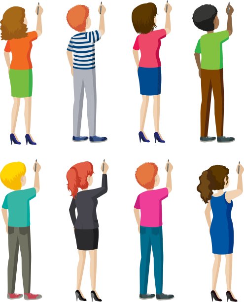 8个不知名的人在写作图片下载