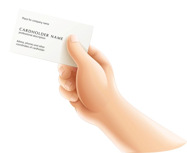 人的手和名片图片下载