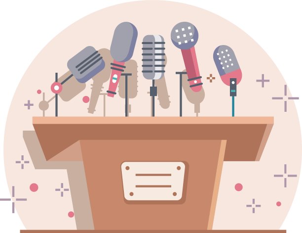 论坛报拿着麦克风图片下载